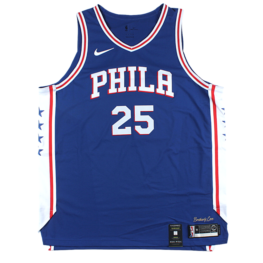 Ben Simmons Autographed Philadelphia 76ers Blue Authentic Nike Jersey